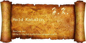 Held Katalin névjegykártya