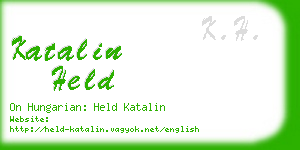 katalin held business card